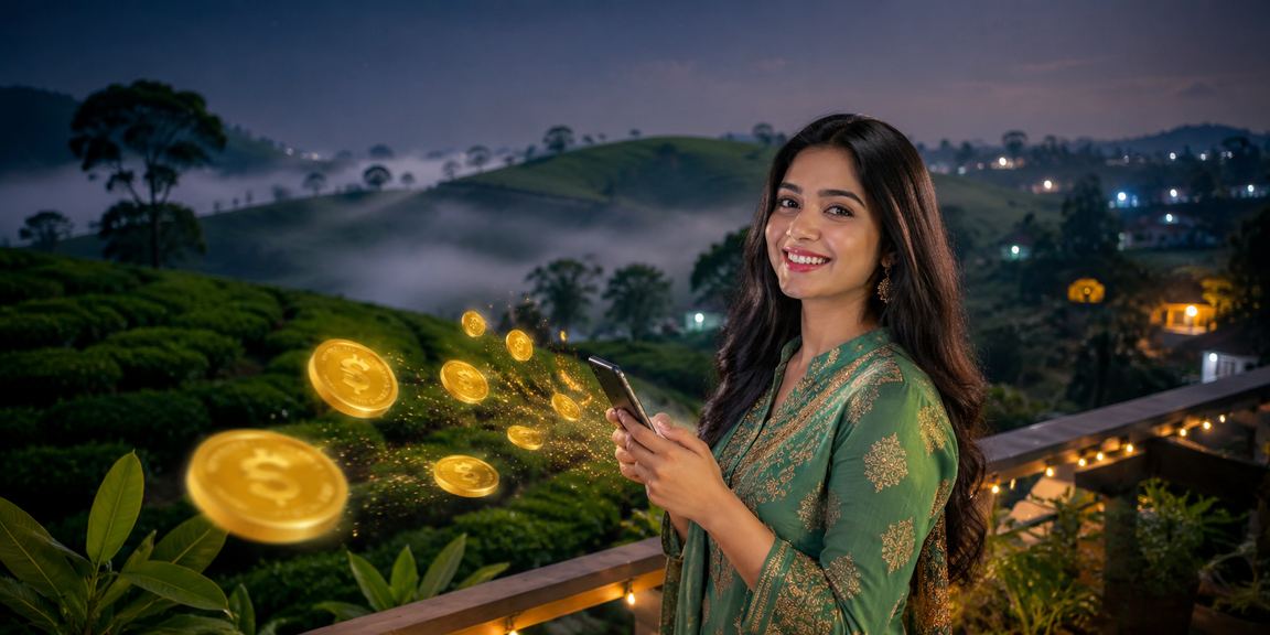 বগুড়ার চা বাগানে মোবাইলে ক্যাসিনো গেম উপভোগ করছেন একজন খেলোয়াড়