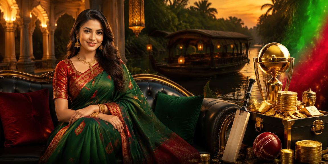 সুন্দরবনের পটভূমিতে ক্রিকেট বেটিং উপভোগ করছেন একজন বাংলাদেশি তরুণ